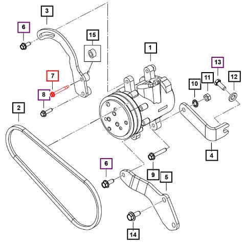 Mahindra Bolt M8x81 Hex Flange M Point 0000AUA02081N Mahindra Direct Parts