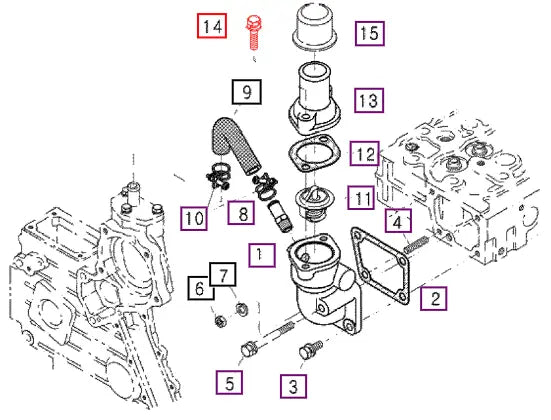Mahindra Bolt With Washer (for E550073262) F/2810 112350835 Mahindra Direct Parts