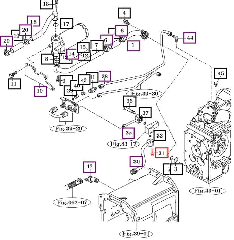 Mahindra Bolt (for Gear Pump) F/3510/41 V2113606035 Mahindra Direct Parts