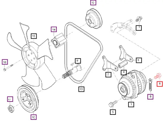 Mahindra Bolt, Flange 177451035 Mahindra Direct Parts