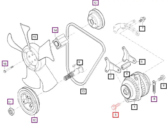 Mahindra Bolt, Flange 177451045 Mahindra Direct Parts