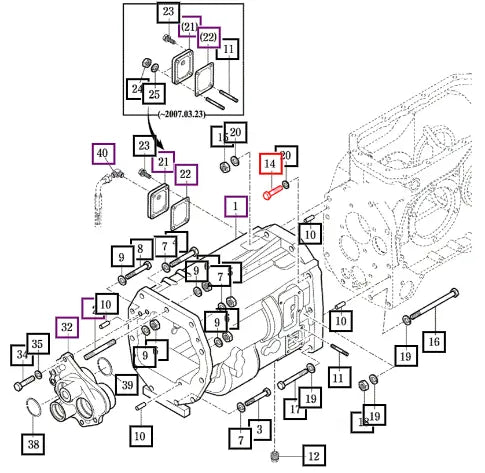 Mahindra Bolt, Hex M14x55 V2013614055 Mahindra Direct Parts