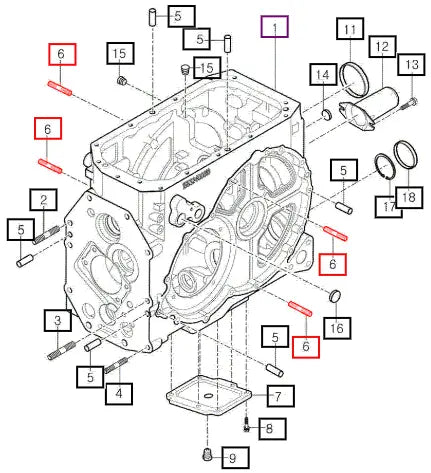 Mahindra Bolt, Stud/2 V2514410050 Mahindra Direct Parts