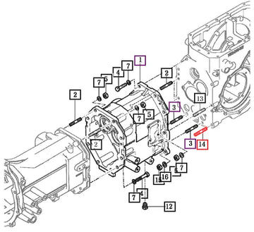 Mahindra Bolt, Stud/2 V2514412040 Mahindra Direct Parts