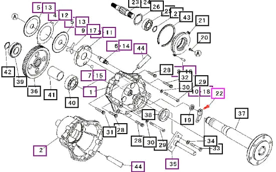 Mahindra Bolt, W/washer F1440106025 Mahindra Direct Parts