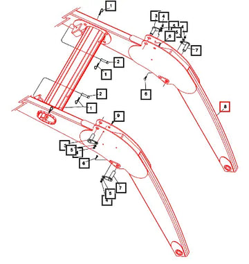 Mahindra Boom Assembly KMW11003070 Mahindra Direct Parts