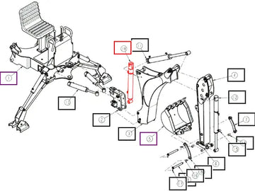 Mahindra Boom Cylinder ANSBH86A-09-8100 Mahindra Direct Parts