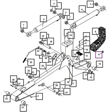 Mahindra Boom  Dipper Assembly ATI86981 Mahindra Direct Parts