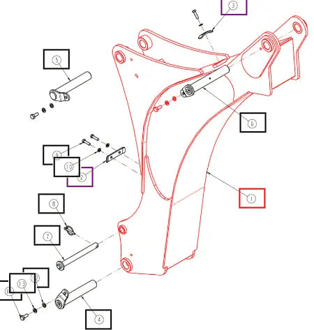 Mahindra Boom Lower ANSBBL86A-0000 Mahindra Direct Parts