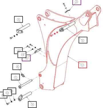 Mahindra Boom Lower ANSBBL86A-0000 Mahindra Direct Parts