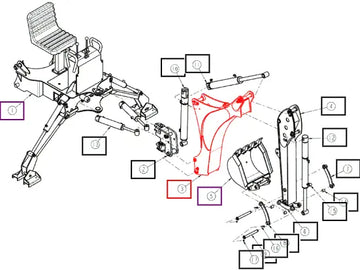 Mahindra Boom Lower Assy ANSBBL86A Mahindra Direct Parts