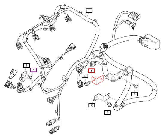 Mahindra Bracket, Wire Harness 110452-00197 Mahindra Direct Parts