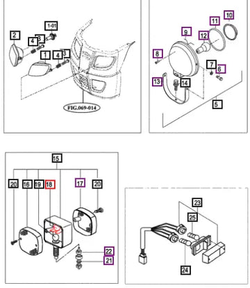Mahindra Bulb, 12V 21W 15646542130 Mahindra Direct Parts