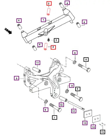 Mahindra Bush Front Axle Pivot Pin 005553988R2 Mahindra Direct Parts