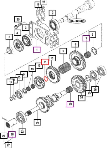 Mahindra C-Ring, Shaft V7041400280 Mahindra Direct Parts