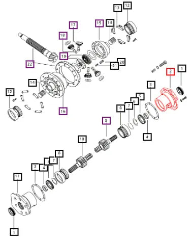 Mahindra Cage Bearing Bull Pinion Shaft Rh 006505296C1 Mahindra Direct Parts