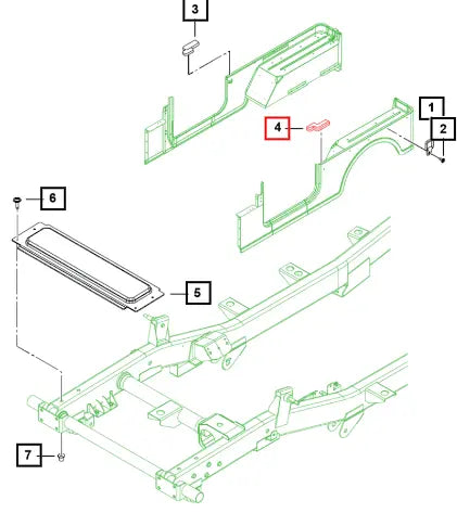 Mahindra Cap-Bodyside Rail-Lh 2302CUA00020N Mahindra Direct Parts