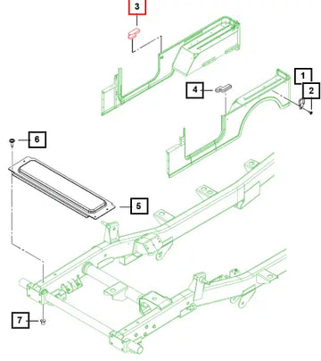 Mahindra Cap-Bodyside Rail-Rh 2302CUA00010N Mahindra Direct Parts