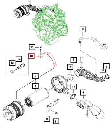 Mahindra Clamp Air Cleaner 01010N0080N Mahindra Direct Parts
