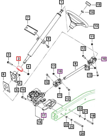 Mahindra Clamp - Steering Column 0039587 Mahindra Direct Parts