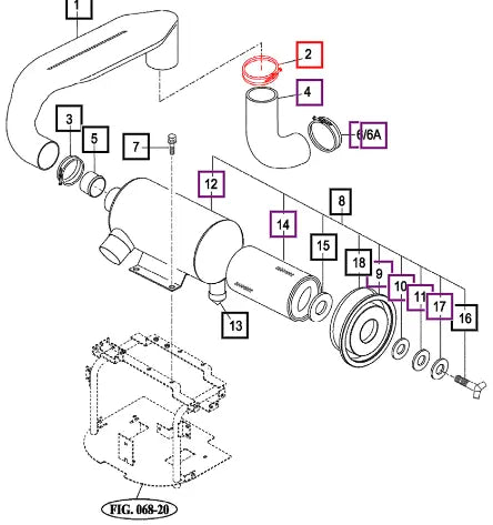 Mahindra Clamp (75) (For Aircleaner Inlet) 14321018620 Mahindra Direct Parts