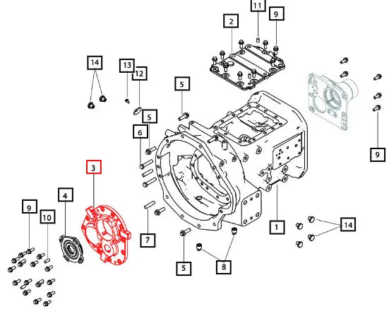 Mahindra Clutch Housing Front Cover 006512697U1 Mahindra Direct Parts