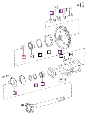 Mahindra Collar Rear Axle 000709251R1 Mahindra Direct Parts