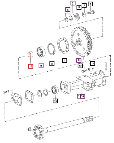 Mahindra Collar Rear Axle 001082274R2 Mahindra Direct Parts