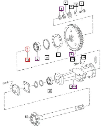 Mahindra Collar Rear Axle 001082274R2 Mahindra Direct Parts