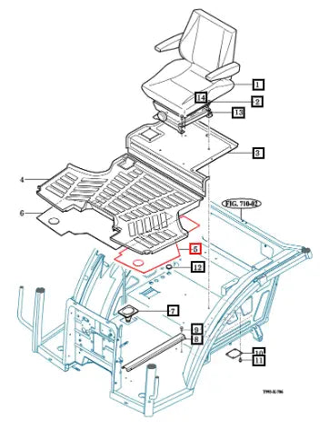 Mahindra Damping Pad, Lh T=2.0 19027650011 Mahindra Direct Parts