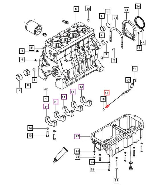 Mahindra Dipstick Adapter 006009784D1 Mahindra Direct Parts