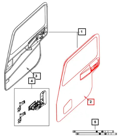 Mahindra Door Fabric LH 0103AUA00491N Mahindra Direct Parts