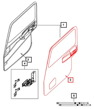 Mahindra Door Fabric LH 0103AUA00491N Mahindra Direct Parts