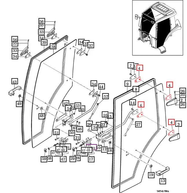 Mahindra Door Hinge Gasket 14527052110 Mahindra Direct Parts