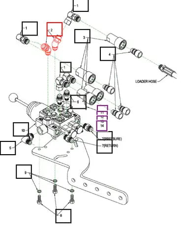 Mahindra Elbow 45 9/16Morb X  9/16Mfjic BUH812304 Mahindra Direct Parts