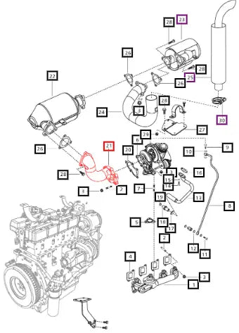 Mahindra Elbow Tc Outlet 006012313F1 Mahindra Direct Parts