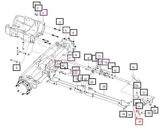 Mahindra End Link 4WD 007600471D1 Mahindra Direct Parts
