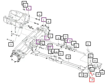 Mahindra End Link 4WD 007600471D1 Mahindra Direct Parts