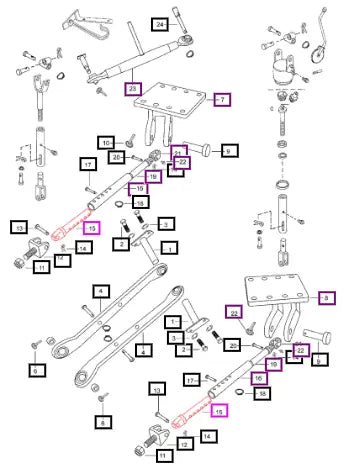 Mahindra Eye Bolt Link End 007200361C1 Mahindra Direct Parts