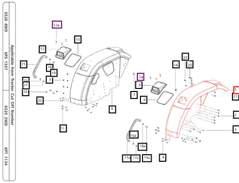 Mahindra Fender Assembly LH 007538234D91 Mahindra Direct Parts
