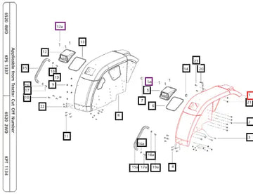 Mahindra Fender Assembly LH 007538234D91 Mahindra Direct Parts