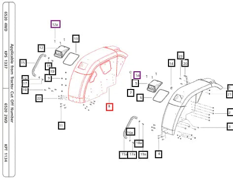 Mahindra Fender Assembly RH 007538232D91 Mahindra Direct Parts