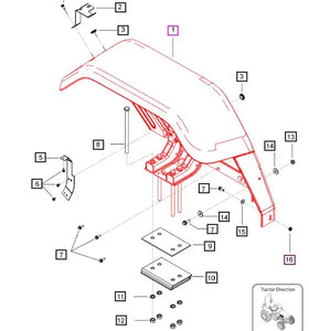 Mahindra Fender Assembly RH 007639786V92 Mahindra Direct Parts