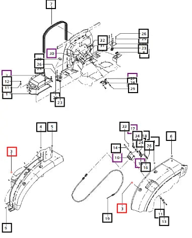 Mahindra Fender Plug Front Oblong Hole E007518822D1 Mahindra Direct Parts