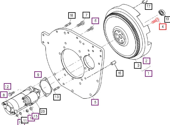 Mahindra Flywheel Bolt E550025164 Mahindra Direct Parts