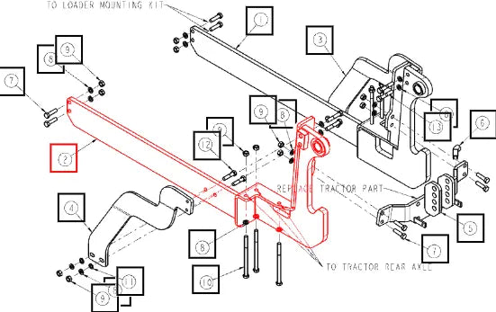 Mahindra Frame Assy Lh ANSBMK4010A-1200 Mahindra Direct Parts