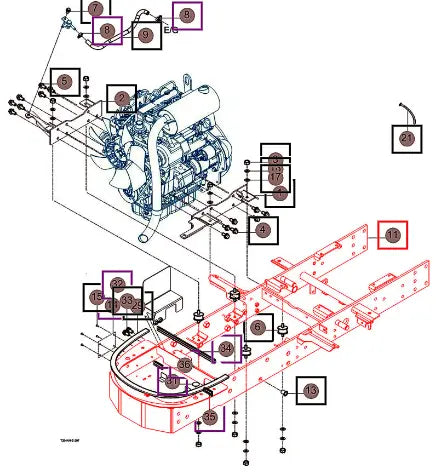 Mahindra Frame Comp Axle 11514082200ED Mahindra Direct Parts