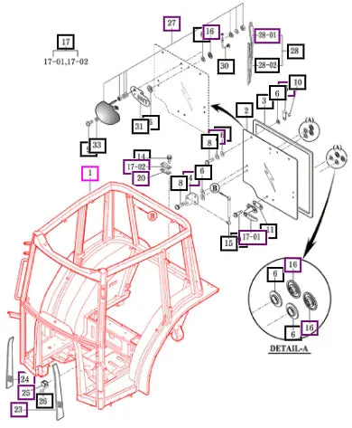 Mahindra Frame Comp, Cab 16747012103DG Mahindra Direct Parts