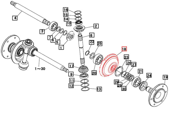 Mahindra Front Axle 38 Tooth Gear 19483155000 Mahindra