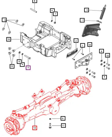 Mahindra Front Axle 4Wd 006512955U91 Mahindra Direct Parts